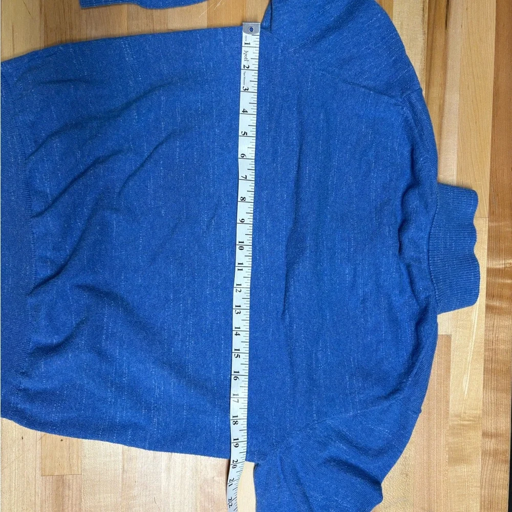 J. Crew Men's Vibrant Blue quarter Zip-Up Sweater